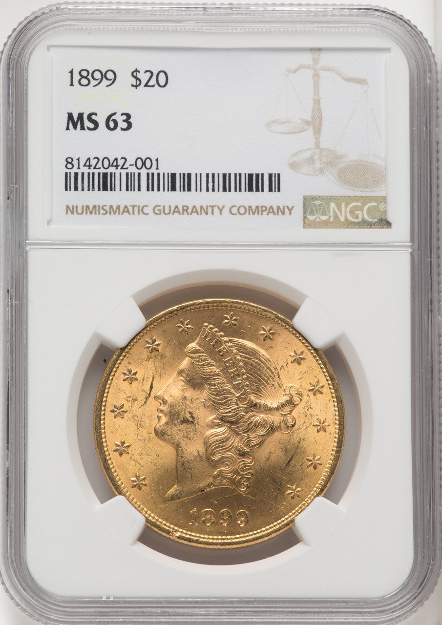 1899 $20 Liberty Double Eagle NGC MS63 (171402039)