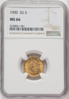 1900 $2.50 Liberty Quarter Eagle NGC MS66