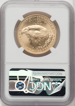 2023 $50 One-Ounce Gold Eagle First Strike ER Blue NGC MS70