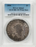 1800 $1 B-10 BB-190 Early Dollar PCGS MS63