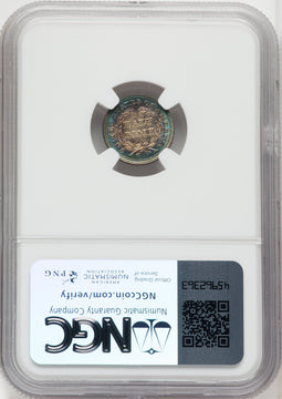 1854 H10C ARROWS Seated Half Dime NGC MS66