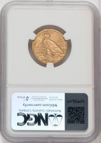 1909 $5 Indian Half Eagle NGC MS64 (768136050)