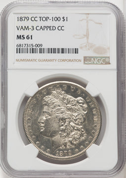 1879-CC $1 VAM 3 Capped Die Morgan Dollar NGC MS61