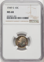 1949-S 10C Roosevelt Dime NGC MS68