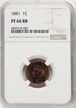 1881 1C RB Proof Indian Cent NGC PR66