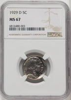 1929-D 5C Buffalo Nickel NGC MS67