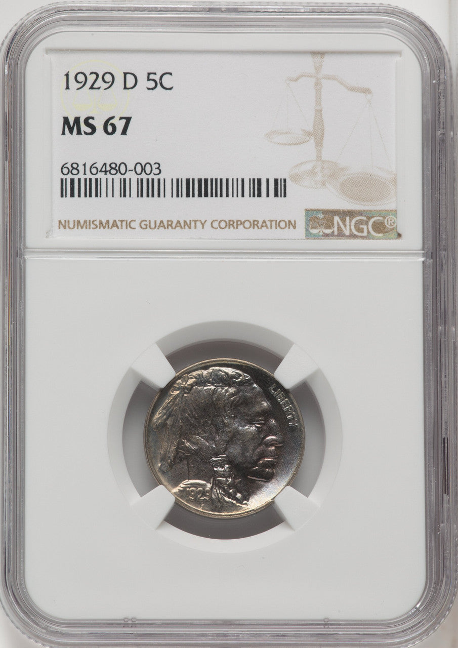 1929-D 5C Buffalo Nickel NGC MS67
