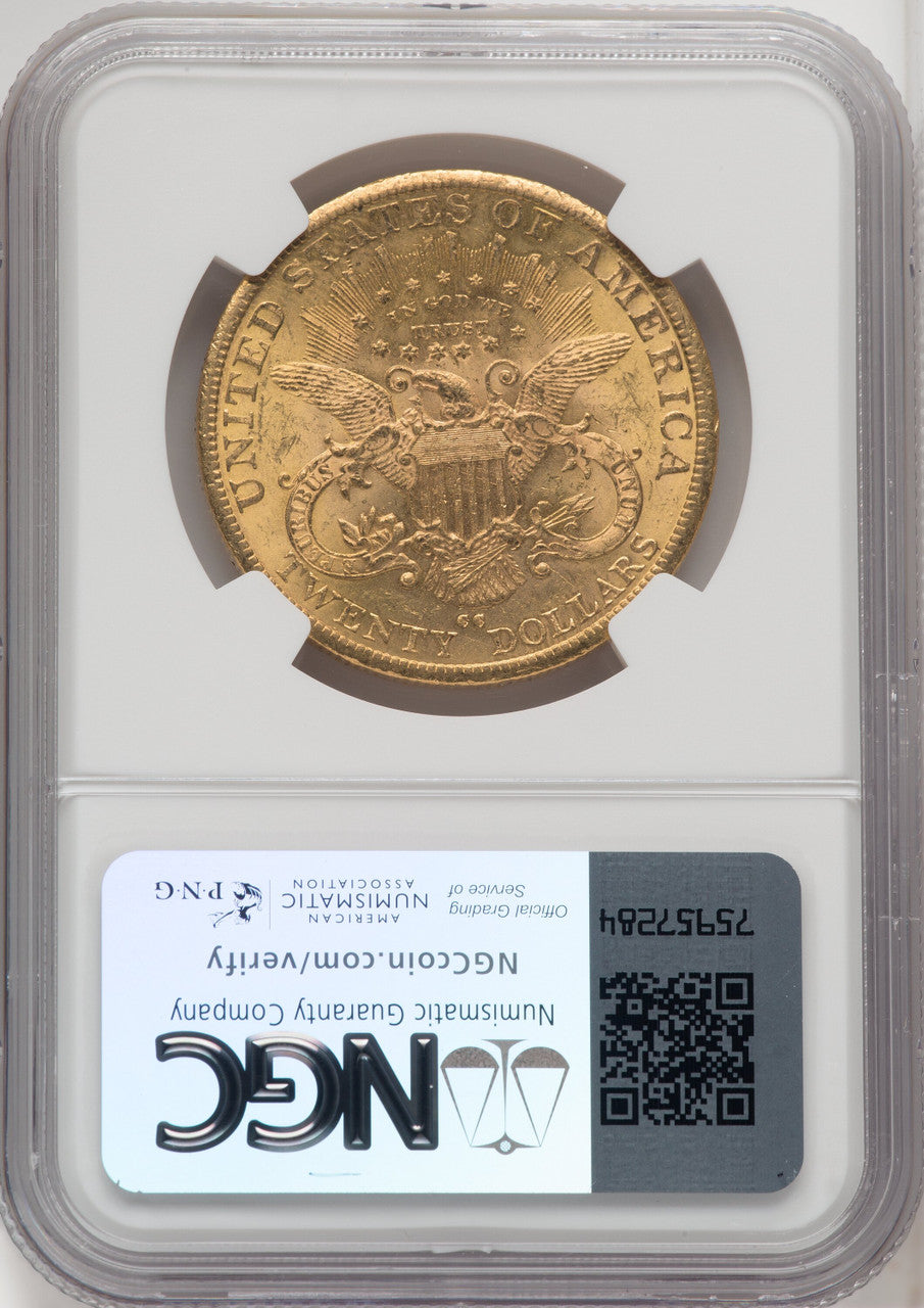1883-CC $20 Liberty Double Eagle NGC MS61
