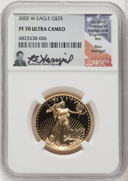 2002-W $25 Half-Ounce Gold Eagle NGC PF70 (762261005)