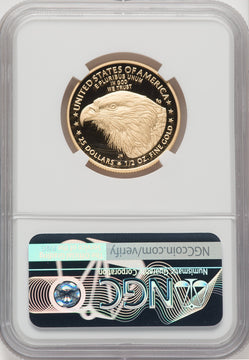 2021-W G$25 Half Ounce Gold Eagle Type Two FDI NGC PF70