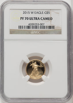 2015-W $5 Tenth-Ounce Gold Eagle NGC PF70 (765227049)