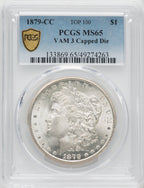 1879-CC $1 VAM 3 Capped Die Morgan Dollar PCGS MS65