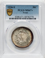 1936-S 50C Texas Commemorative Silver PCGS MS67+ (765692016)
