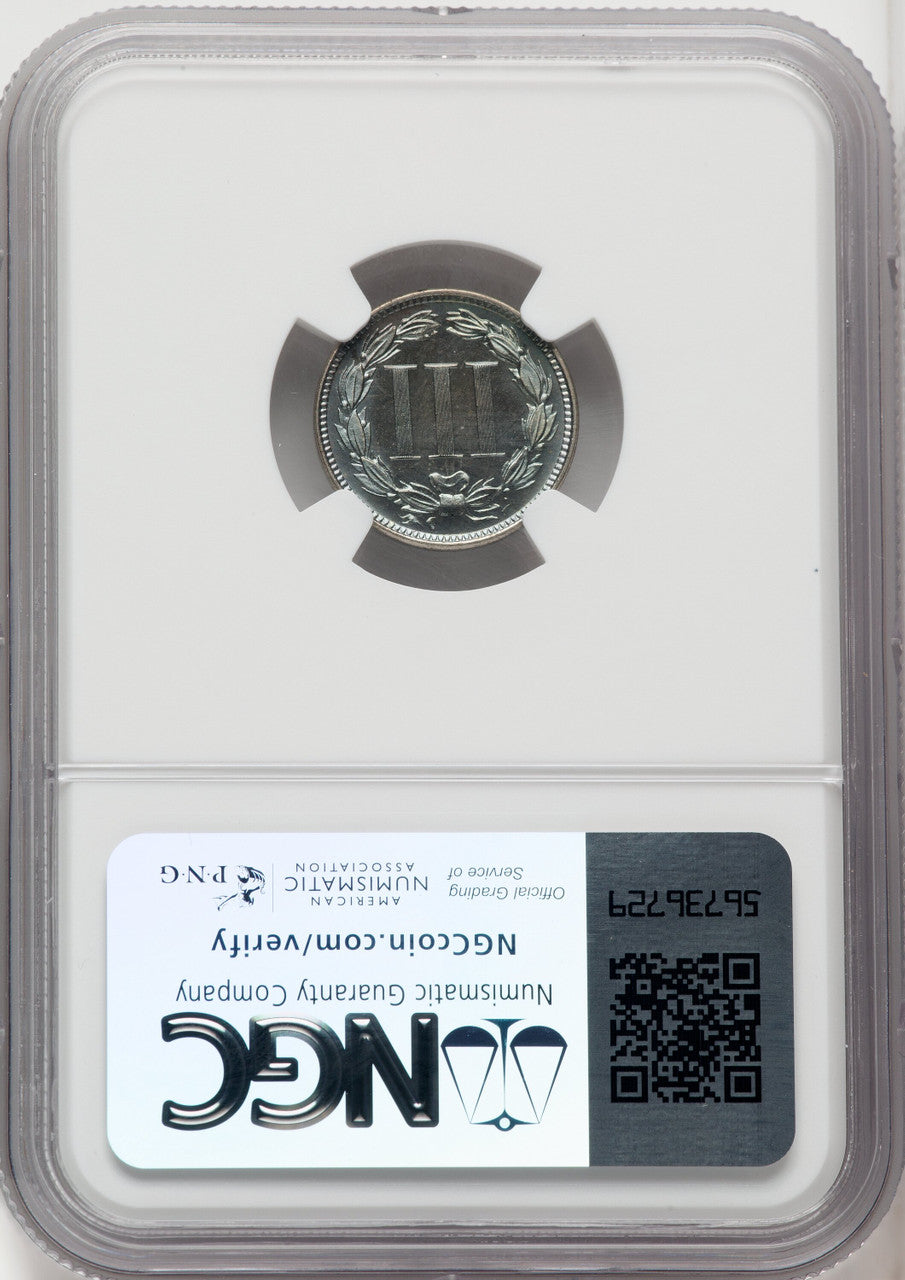 1879 3CN CAC Proof Three Cent Nickel NGC PR67+