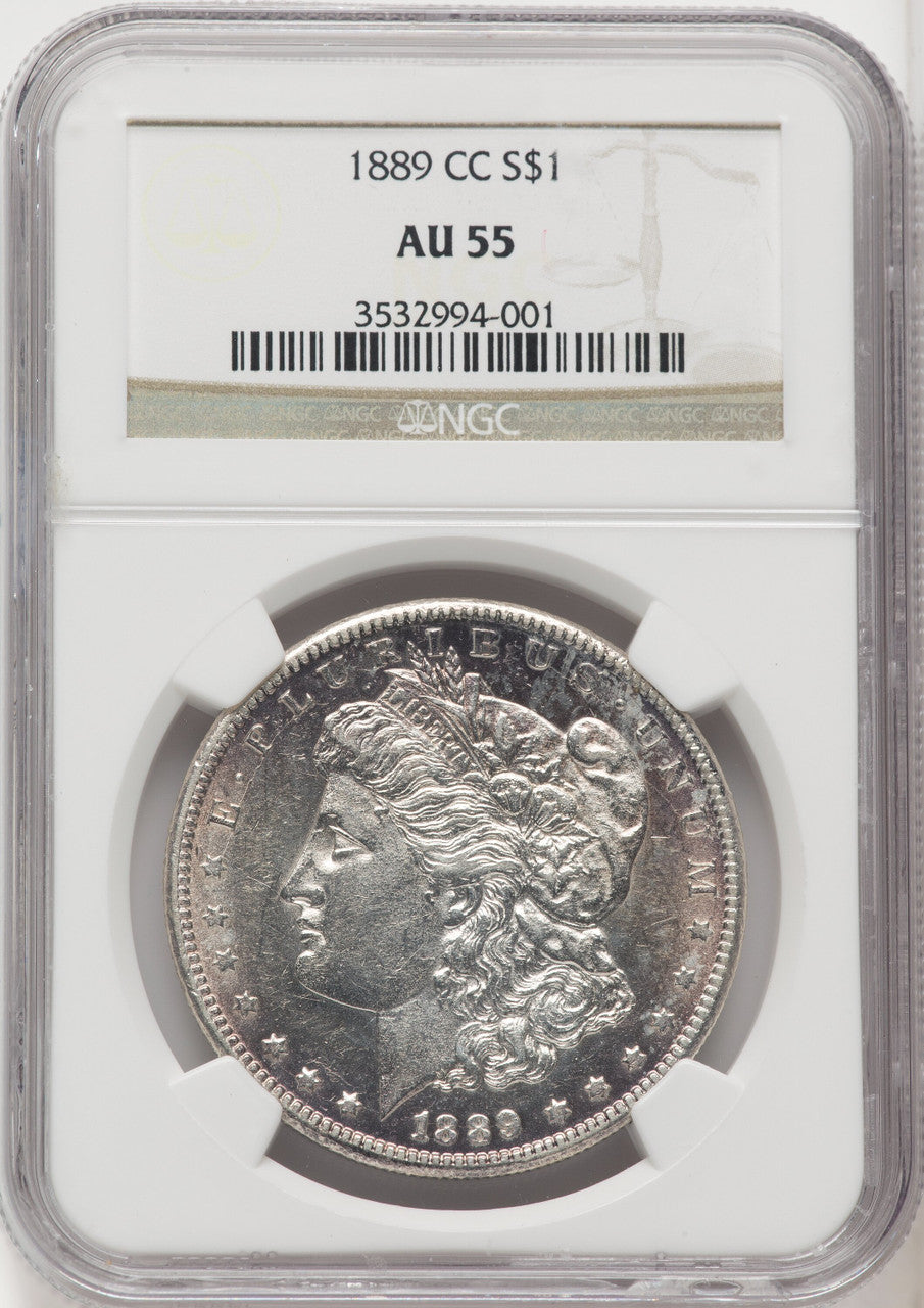 1889-CC $1 Morgan Dollar NGC AU55 (765692007)