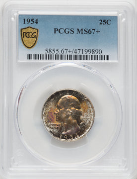1954 25C Washington Quarter PCGS MS67+