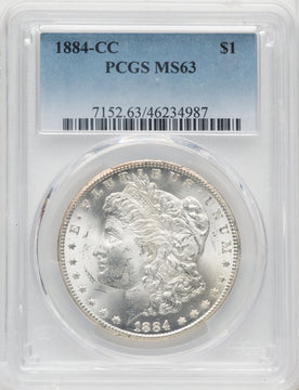1884-CC $1 Morgan Dollar PCGS MS63