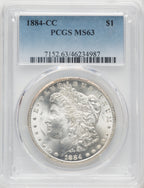1884-CC $1 Morgan Dollar PCGS MS63