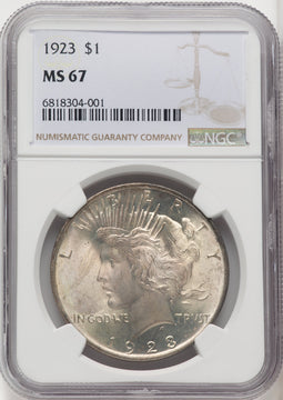 1923 $1 Peace Dollar NGC MS67 (763737001)