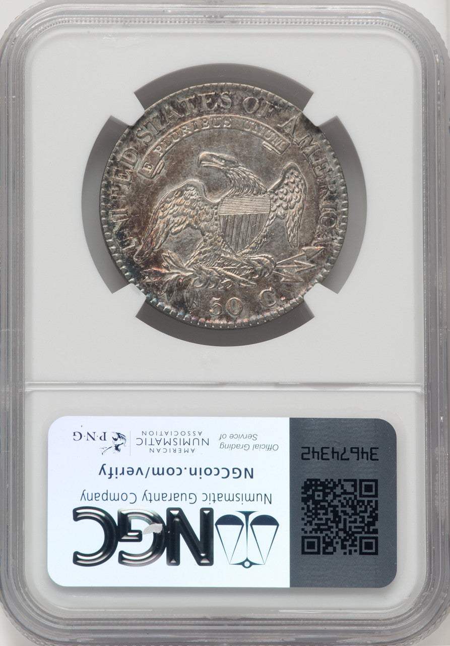 1823 50C Ugly 3 O-110a Bust Half Dollar NGC AU53