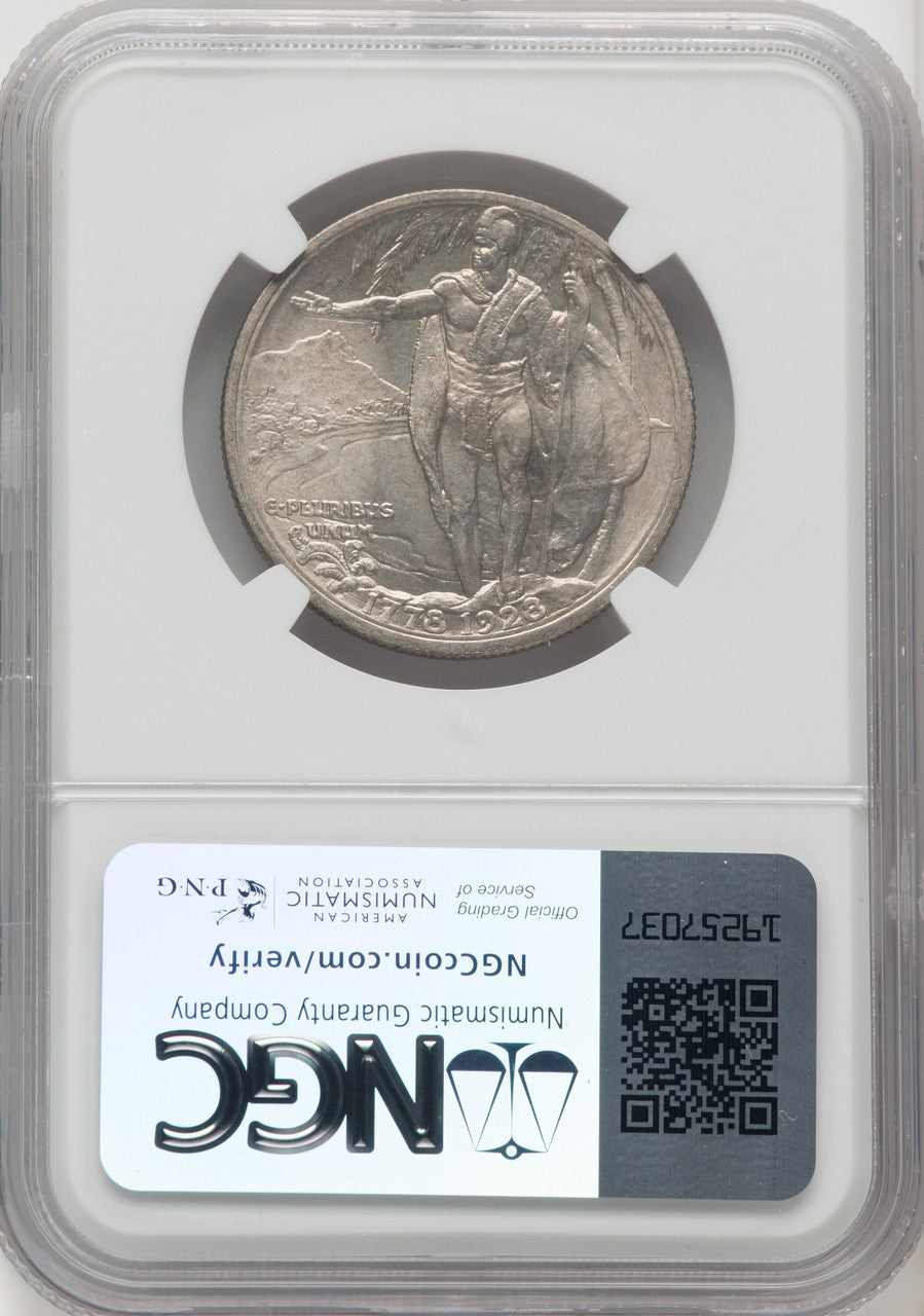 1928 50C Hawaiian Commemorative Silver NGC MS65