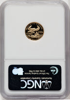 1993-P $5 Tenth-Ounce Gold Eagle Brown Label NGC PF70