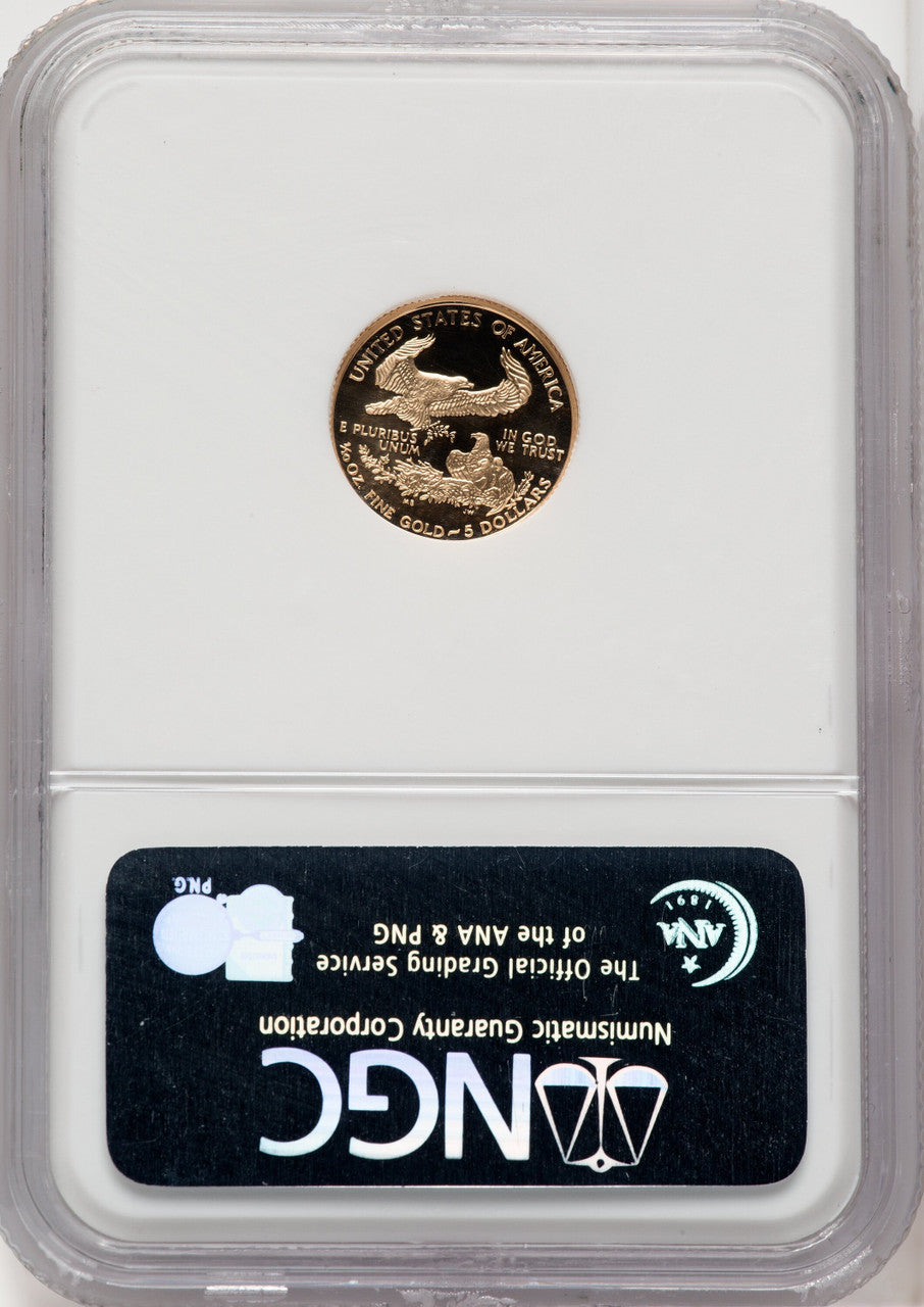 1996-W $5 Tenth-Ounce Gold Eagle Brown Label NGC PF70