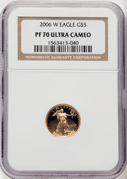 2006-W $5 Tenth-Ounce Gold Eagle Brown Label NGC PF70