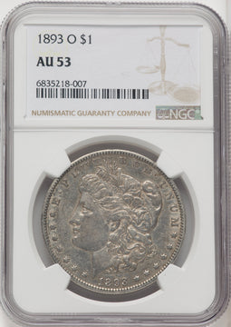 1893-O $1 Morgan Dollar NGC AU53