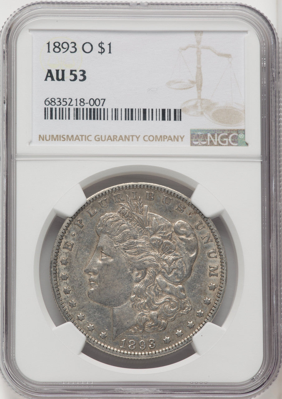 1893-O $1 Morgan Dollar NGC AU53