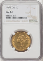 1895-O $10 Liberty Eagle NGC AU53