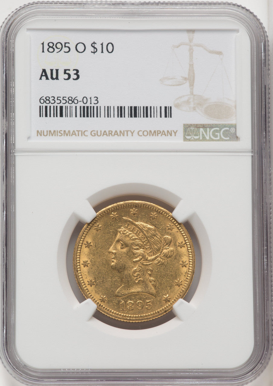 1895-O $10 Liberty Eagle NGC AU53