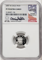 2007-W $10 Tenth-Ounce Platinum Eagle Mike Castle NGC PF70
