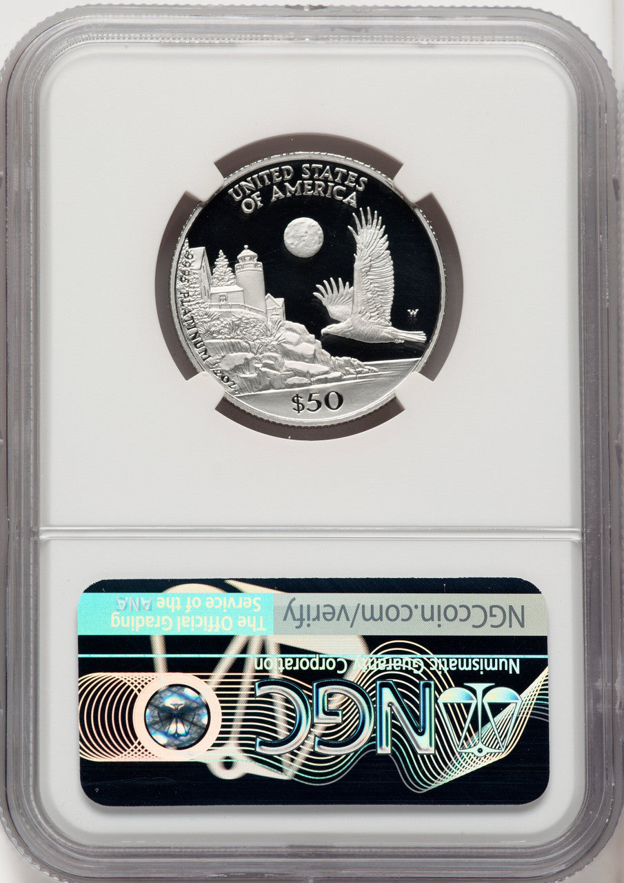 1998-W $50 Half-Ounce Platinum Eagle Mike Castle NGC PF70
