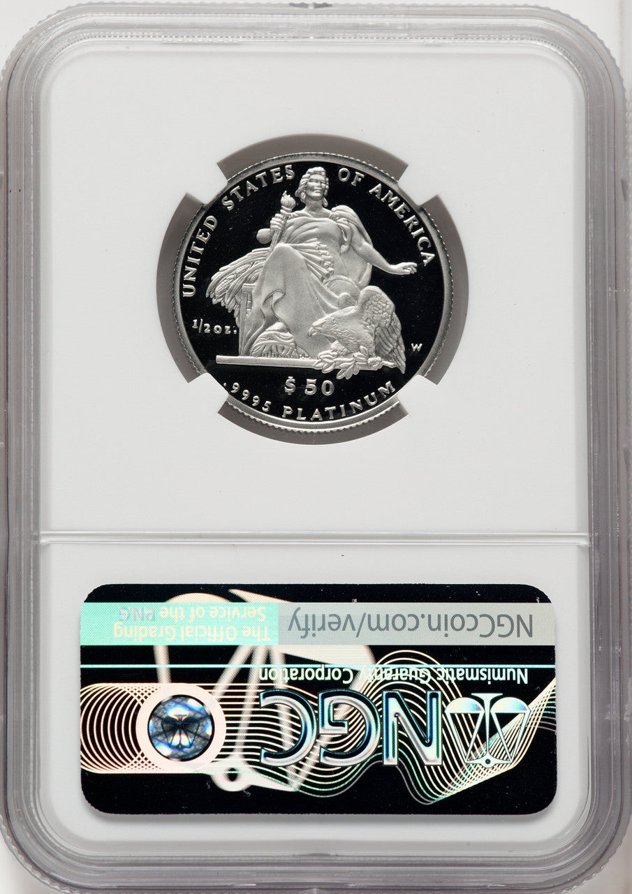 2004-W P$50 Half-Ounce Platinum Eagle Mike Castle NGC PF70