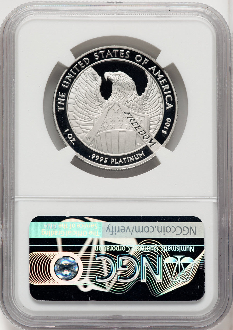 2007-W $100 One-Ounce Platinum Eagle Statue of Liberty Mike Castle NGC PF70