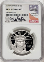 2012-W $100 One-Ounce Platinum Eagle Mike Castle NGC PF70
