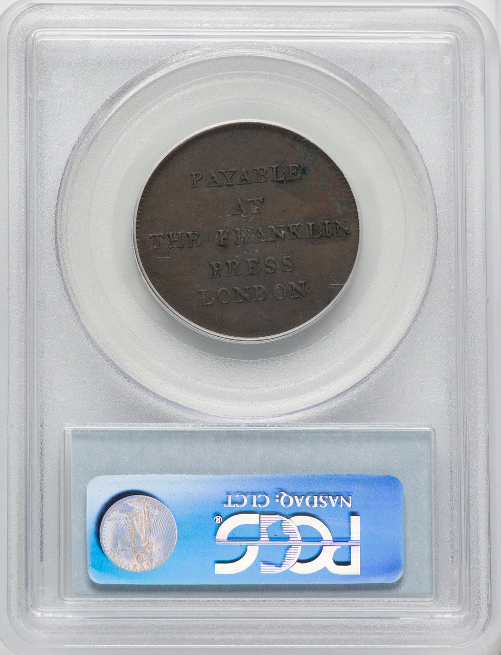 1794 TOKEN Franklin Press BN Colonials PCGS AU58
