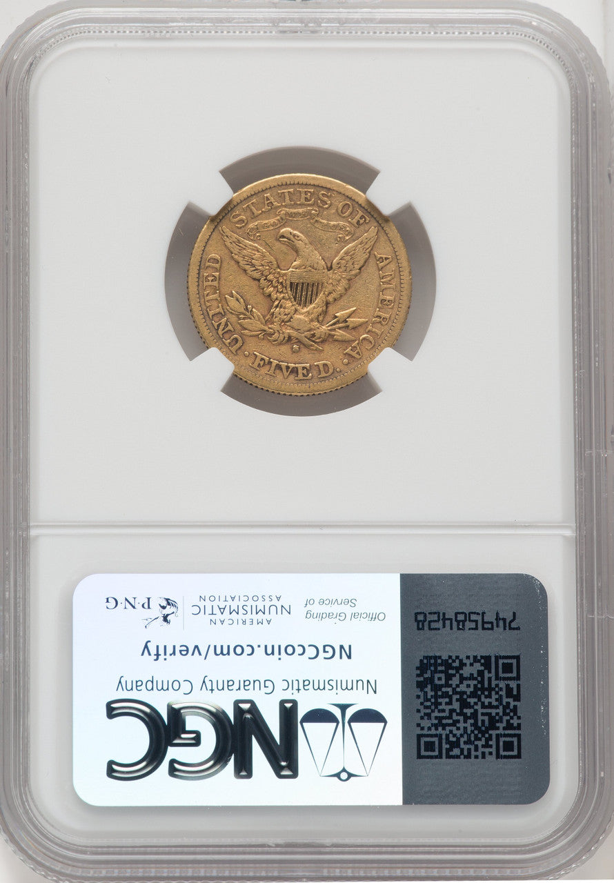 1877-S $5 Liberty Half Eagle NGC XF45