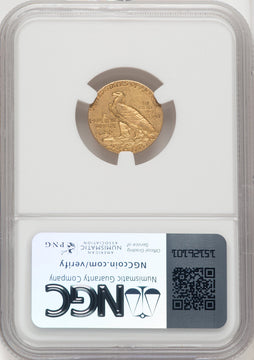 1911-D $2.50 WEAK D Indian Quarter Eagle NGC AU55 (767656007)