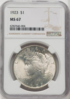 1923 $1 Peace Dollar NGC MS67 (768114004)