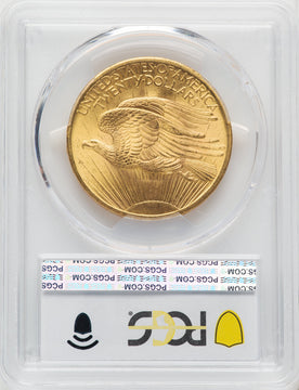 1908 $20 NO MOTTO CAC Saint-Gaudens Double Eagle PCGS MS65