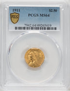 1911 $2.50 Indian Quarter Eagle PCGS MS64 (759027005)