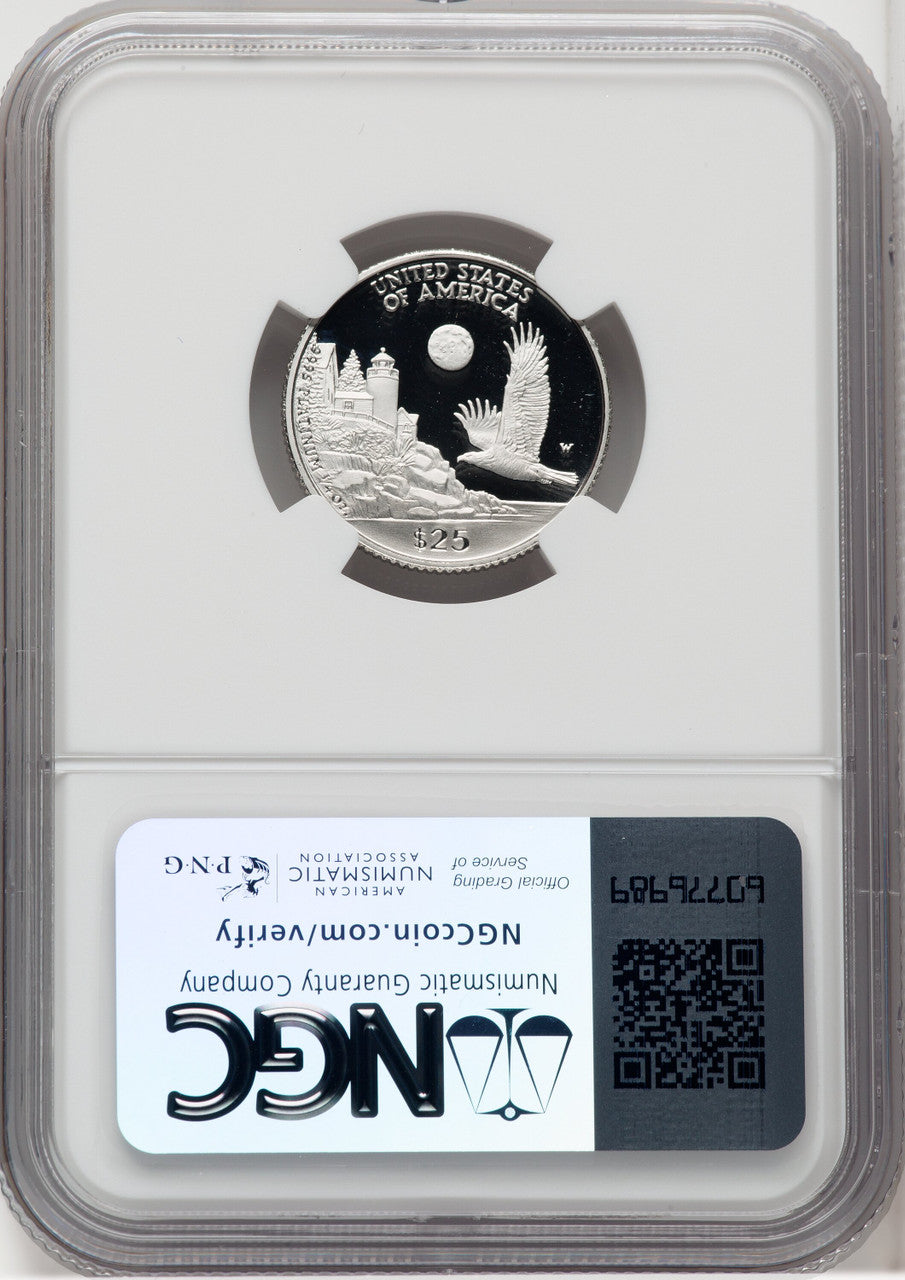 1998-W $25 Quarter-Ounce Platinum Eagle Statue of Liberty Brown Label NGC PF70 (767855080)