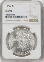 1900 $1 Morgan Dollar NGC MS67 (765810039)