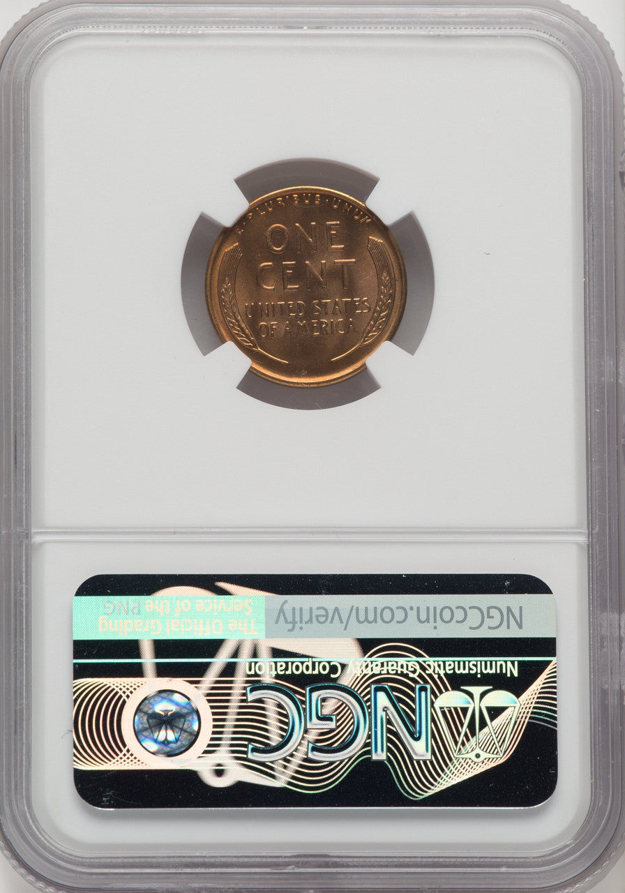 1942-S 1C RD Lincoln Cent NGC MS68