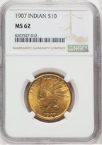 1907 $10 No Motto Indian Eagle NGC MS62 (506301030)
