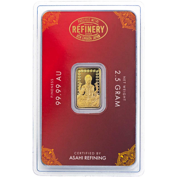 2.5 GRAM GOLD BAR DIWALI ASAHI MINT