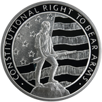 2 OZ SILVER ROUND SECOND AMENDMENT GOLDEN STATE MINT