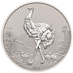 2024 2 OZ PIEDFORT AUSTRALIAN SILVER EMU MOTHER AND BABY